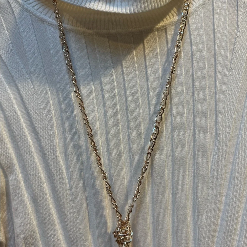 NWT Guess Gold and Silver Tassel Necklace - Picture 4 of 16